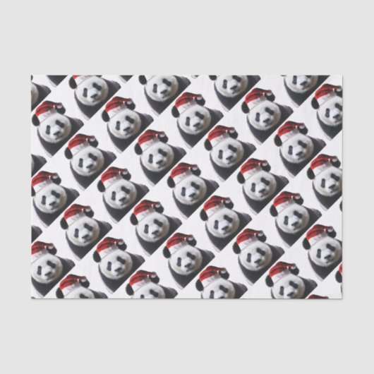 Clipped-Panda-Santa-2 Seidenpapier (Vorderseite)