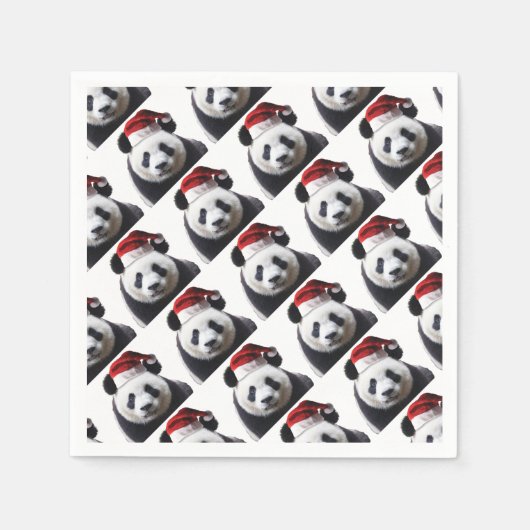 Clipped-Panda-Santa-2 Serviette (Vorderseite)
