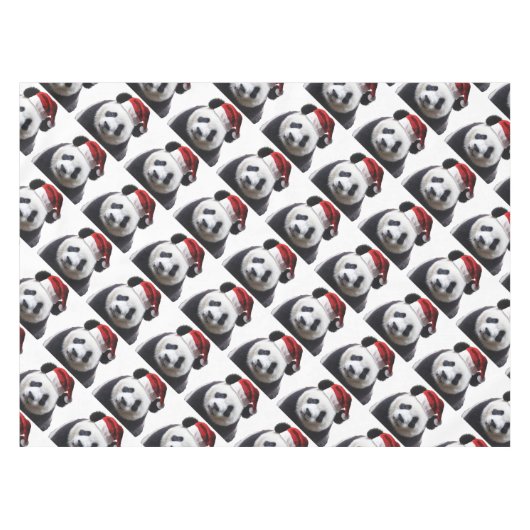 Clipped-Panda-Santa-2 Tischdecke (Vorderseite (Horizontal))
