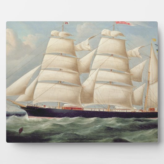 Clipper Barque 'Clendovey' (Öl auf Leinwand) Fotoplatte (Vorderseite)