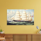 Clipper Barque 'Clendovey' (Öl auf Leinwand) Leinwanddruck (Insitu (Wohnzimmer))