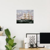 Clipper Barque 'Procymatica' off Dover (Öl auf Can Poster (Heimbüro)
