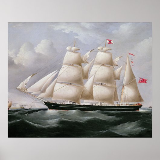 Clipper Barque 'Procymatica' off Dover (Öl auf Can Poster (Vorne)