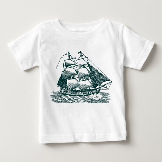 Clipper - Dunkelgrün Baby T-shirt (Vorderseite)