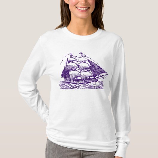Clipper - Lila tief T-Shirt (Vorderseite)