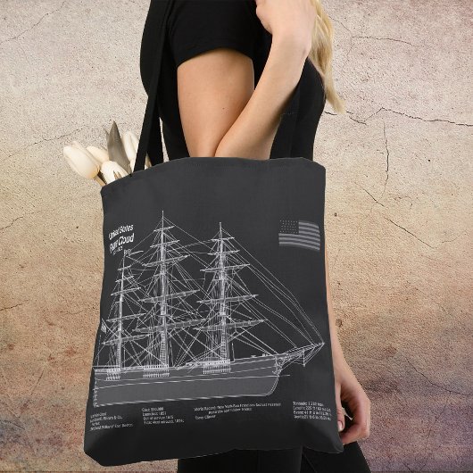 Clipper-Schiff Flying Cloud - Bauplan PD Tasche