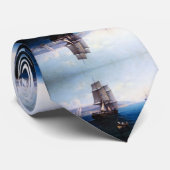 Clipper Segelschiff und Dampfschiff in den 1900er Krawatte (Gerollt)