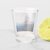 Clipper Segelschiff und Dampfschiff in den 1900er  Schnapsglas (Rückseite)