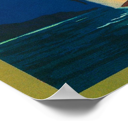 Clipper Ship Apple Label (grün) - Cashmere, WA Poster (Ecke)