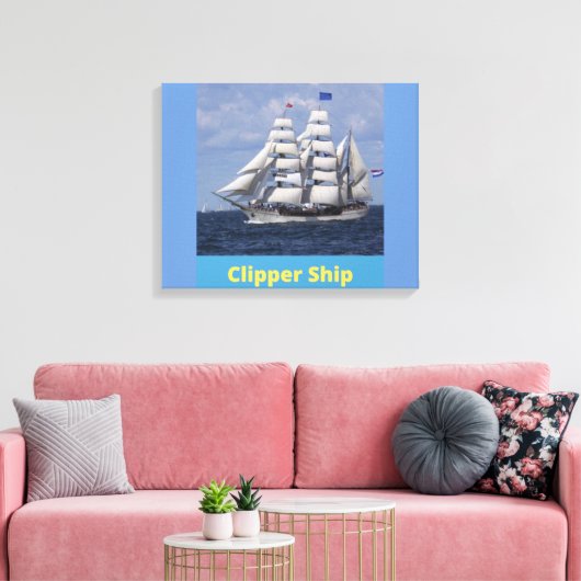 Clipper Ship British Captain Leinwand Wall Art (Insitu (Wohnzimmer))