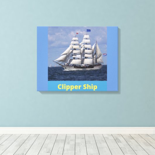 Clipper Ship British Captain Leinwand Wall Art (Insitu (Holzboden))