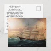 Clipper Ship Esther Roy 1898 Postkarte (Vorne/Hinten)