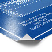 Clipper Ship Flying Cloud - Blueprint ABD Fotodruck (Ecke)