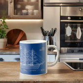 Clipper Ship Flying Cloud - Blueprint ABD Kaffeetasse