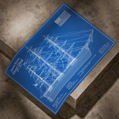 Clipper Ship Flying Cloud - Blueprint ABD Poster