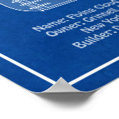 Clipper Ship Flying Cloud - Blueprint ABD Poster (Ecke)