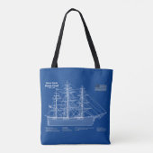 Clipper Ship Flying Cloud - Blueprint ABD Tasche (Rückseite)