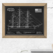 Clipper Ship Flying Cloud - Blueprint PD Fotodruck
