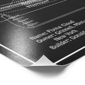 Clipper Ship Flying Cloud - Blueprint PD Fotodruck (Ecke)