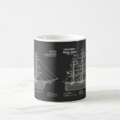 Clipper Ship Flying Cloud - Blueprint PD Kaffeetasse (Mittel)