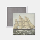 Clipper Ship, Flying Cloud Magnet (Vorderseite/Rückseite)