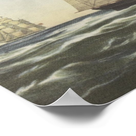 Clipper Ship, Flying Cloud Poster (Ecke)