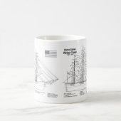 Clipper Ship Flying Cloud - Ship Blueprint BD Kaffeetasse (Mittel)