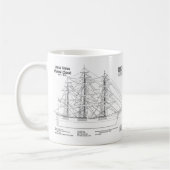 Clipper Ship Flying Cloud - Ship Blueprint BD Kaffeetasse (Links)
