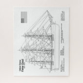 Clipper Ship Flying Cloud - Ship Blueprint BD Puzzle (Vertikal)