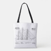 Clipper Ship Flying Cloud - Ship Blueprint BD Tasche (Rückseite)