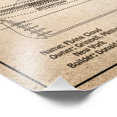 Clipper Ship Flying Cloud - Ship Blueprint SD Fotodruck (Ecke)