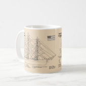 Clipper Ship Flying Cloud - Ship Blueprint SD Kaffeetasse (Vorderseite Links)