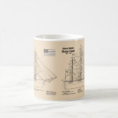 Clipper Ship Flying Cloud - Ship Blueprint SD Kaffeetasse (Mittel)