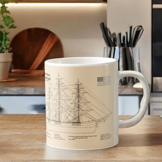Clipper Ship Flying Cloud - Ship Blueprint SD Kaffeetasse