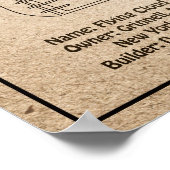 Clipper Ship Flying Cloud - Ship Blueprint SD Poster (Ecke)