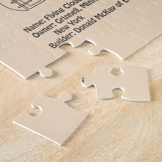 Clipper Ship Flying Cloud - Ship Blueprint SD Puzzle (Seite)