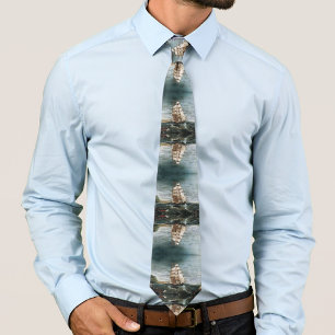 Clipper Ship in New York Hafen 1890 Krawatte