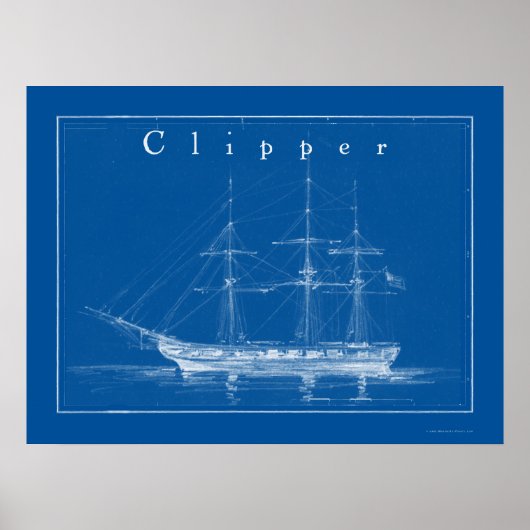 Clipper Ship Nautical Poster Art (Vorne)