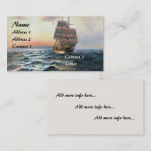 Clipper Ship Ocean Sailing Seas Business Cards Visitenkarte (Vorne/Hinten)