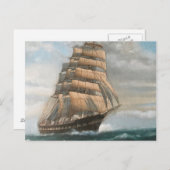 Clipper Ship Postkarte (Vorne/Hinten)