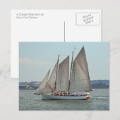 Clipper Ship Postkarte (Vorne/Hinten)