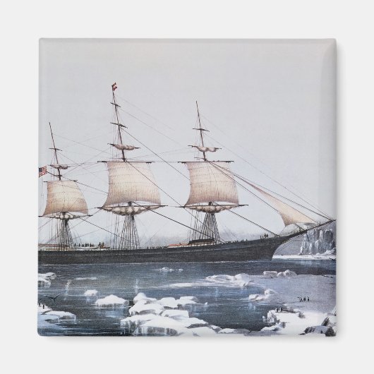 Clipper Ship "Red Jacket" Magnet (Vorne)