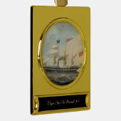 Clipper Ship the Marshall 1847 Banner-Ornament Gold (Rechts)
