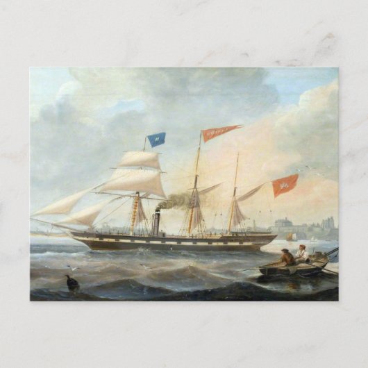 Clipper Ship the Marshall 1847 Postkarte (Vorderseite)