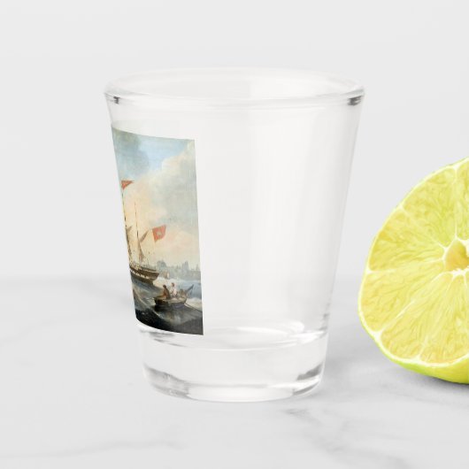 Clipper Ship the Marshall 1847 Schnapsglas (Rechts)