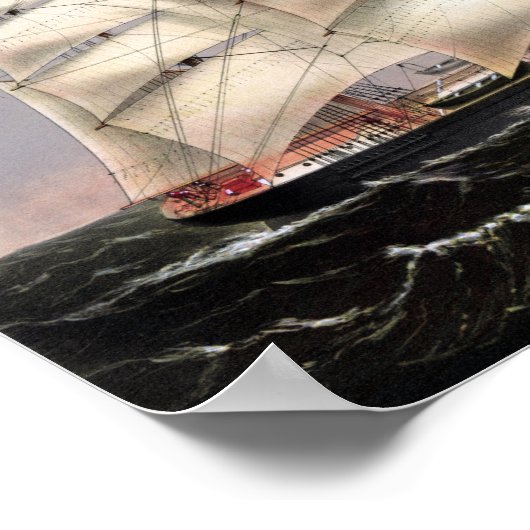 Clipper Ship Three Brothers Poster (Ecke)
