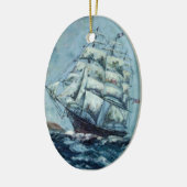 Clipper Ship Western Shore Keramik Ornament (Links)