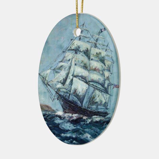 Clipper Ship Western Shore Keramik Ornament (Links)