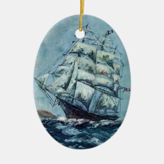 Clipper Ship Western Shore Keramik Ornament (Vorne)