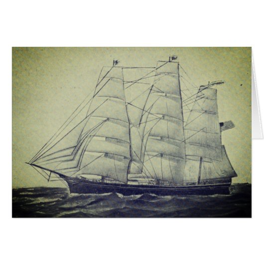 Clipper Ship Young America 1853 (Vorderseite (Horizontal))